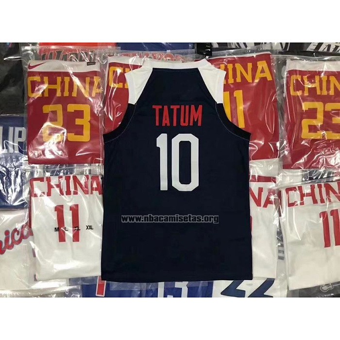 Camiseta USA Jayson Tatum 2019 FIBA Basketball World Cup Azul